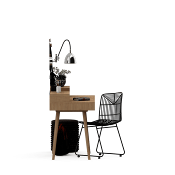 Isometric Table set front 3D render png