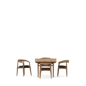 Isometric Table set front 3D render png