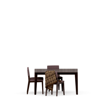 Isometric Table set front 3D render png