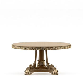 Isometric Table set front 3D render png