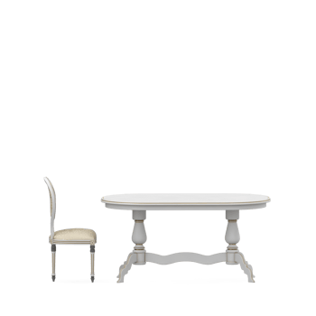 Isometric Table set front 3D render png