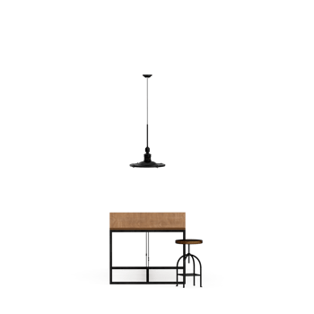 Isometric Table set front 3D render png