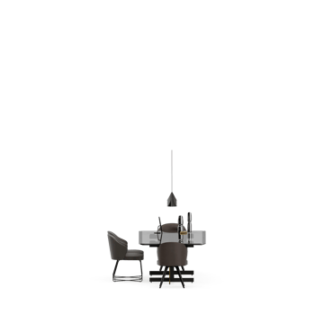 Isometric Table set front 3D render png