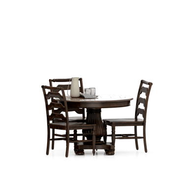 Isometric Table set front 3D render png