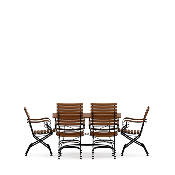 Isometric Table set front 3D render png