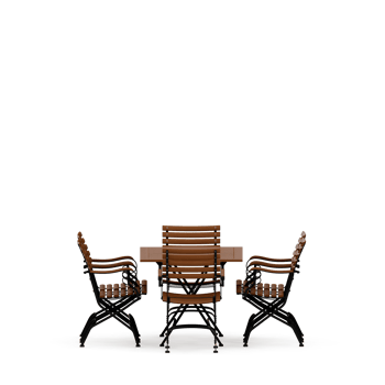 Isometric Table set front 3D render png