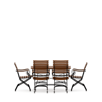 Isometric Table set front 3D render png