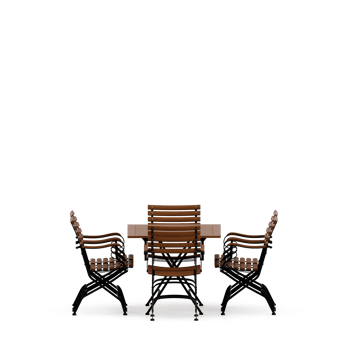 Isometric Table set front 3D render png