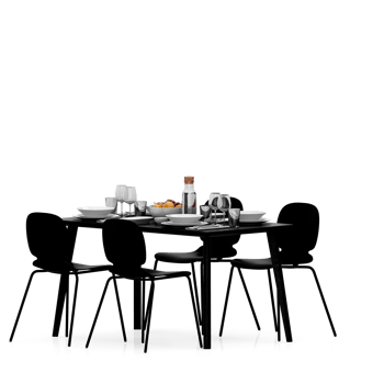 Isometric Table set front 3D render png