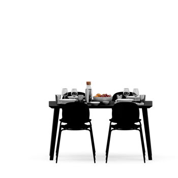 Isometric Table set front 3D render png