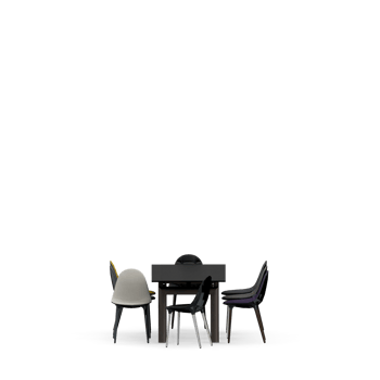 Isometric Table set front 3D render png