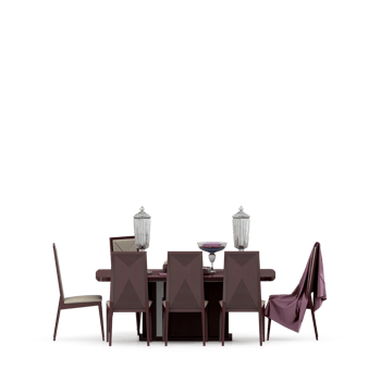 Isometric Table set front 3D render png