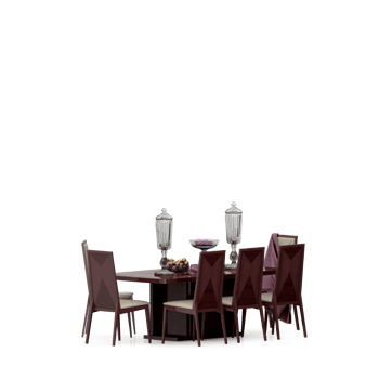 Isometric Table set front 3D render png
