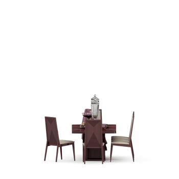 Isometric Table set front 3D render png