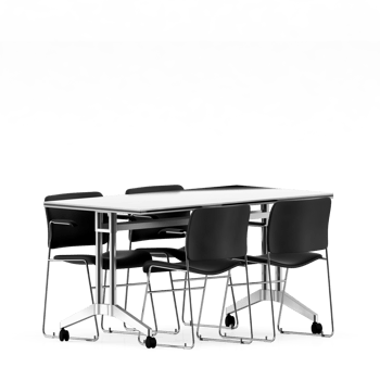 Isometric Table set front 3D render png