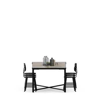 Isometric Table set front 3D render png