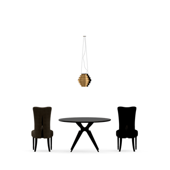 Isometric Table set front 3D render png