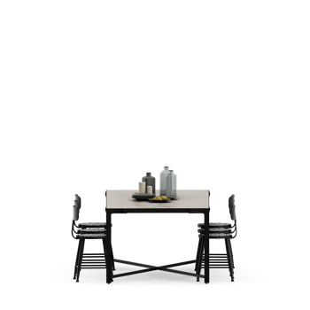 Isometric Table set front 3D render png