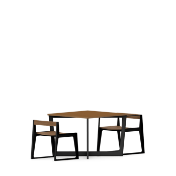 Isometric Table set front 3D render png