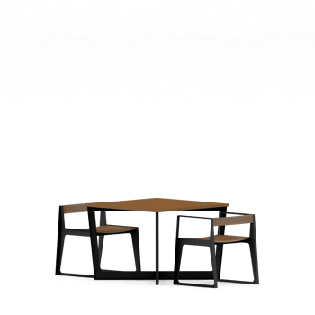 Isometric Table set front 3D render png