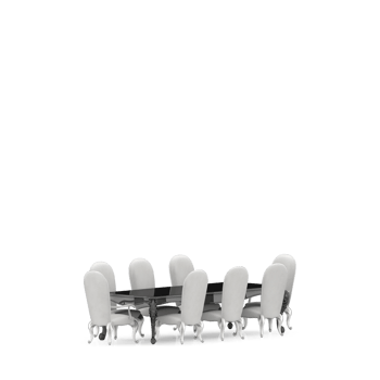 Isometric Table set front 3D render png