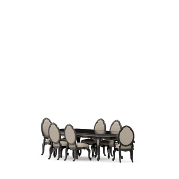 Isometric Table set front 3D render png