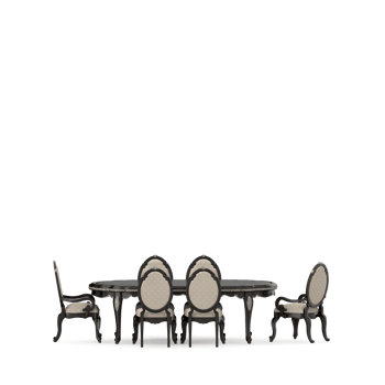 Isometric Table set front 3D render png