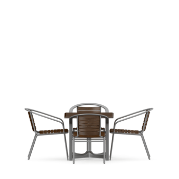 Isometric Table set front 3D render png