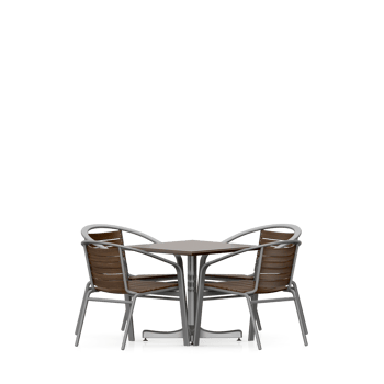 Isometric Table set front 3D render png