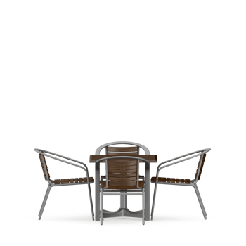 Isometric Table set front 3D render png