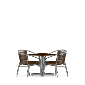 Isometric Table set front 3D render png