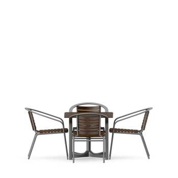 Isometric Table set front 3D render png