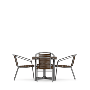 Isometric Table set front 3D render png