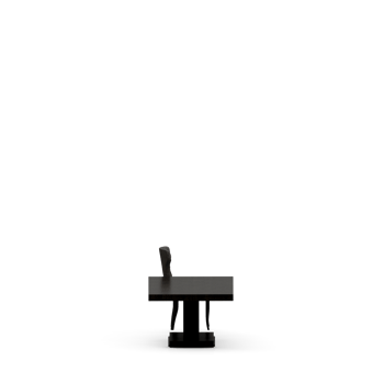 Isometric Table set front 3D render png