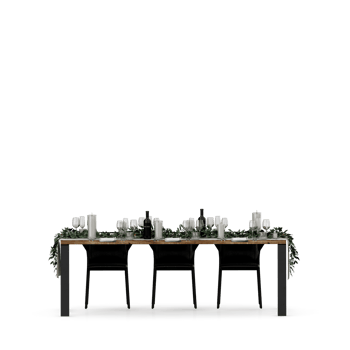 Isometric Table set front 3D render png