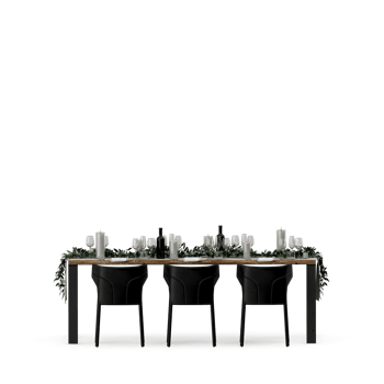 Isometric Table set front 3D render png