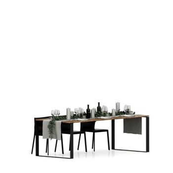 Isometric Table set front 3D render png
