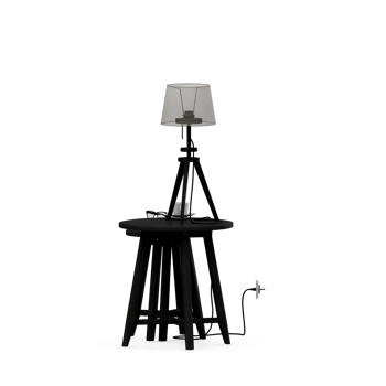 Isometric Table set front 3D render png