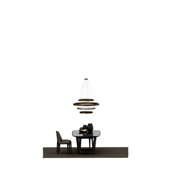Isometric Table set front 3D render png