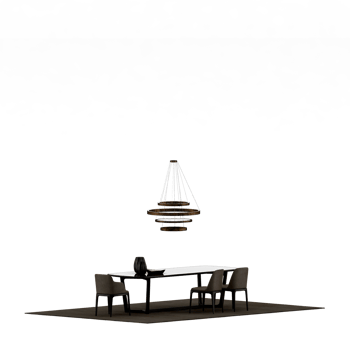Isometric Table set front 3D render png