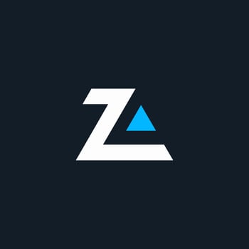 initial letter Z A logo flat vector