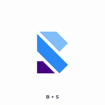 initial letter BS geometric logo vector