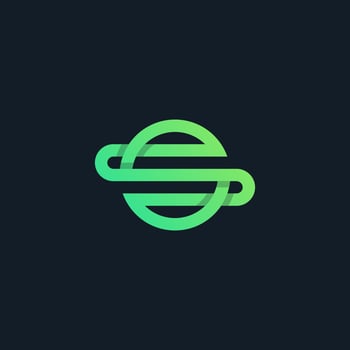 initial letter S circle logo vector
