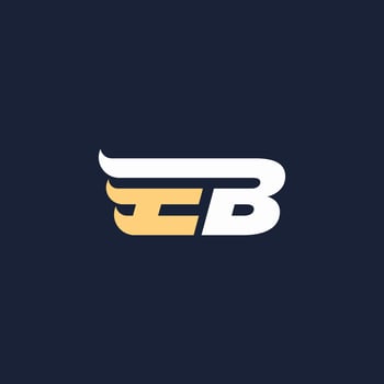 initial letter EB logo monogram vector