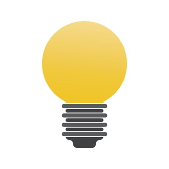 light bulb symbol icon vector