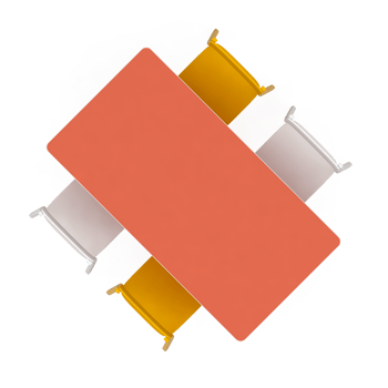 Isometric Table set Top 3D render png