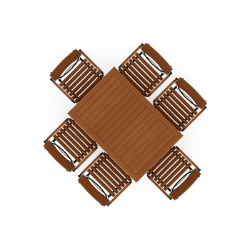 Isometric Table set Top 3D render png