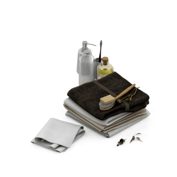 Isometric towels 3D isolated render png