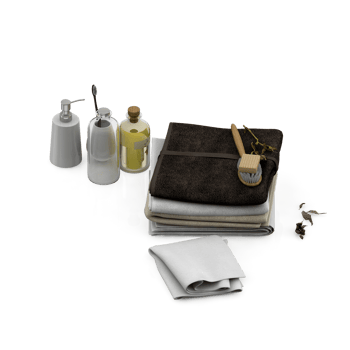 Isometric towels 3D isolated render png
