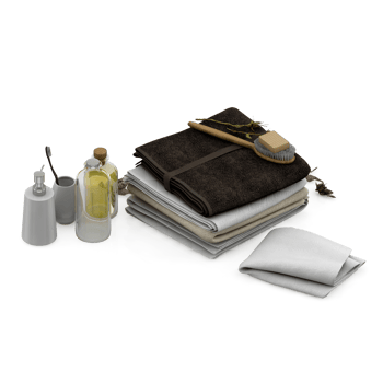 Isometric towels 3D isolated render png